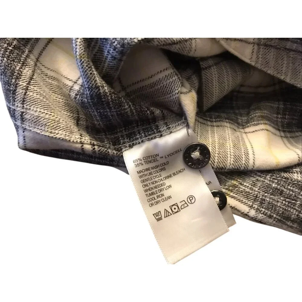 Tommy Bahama Big & Tall 3XLT Canyon Beach Rancho Check Flannel Shirt Continental - Picture 6 of 6